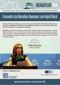 Encuentro de Derechos Humanos con Ingrid Beck