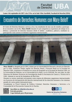 Encuentro de Derechos Humanos con Mary Beloff