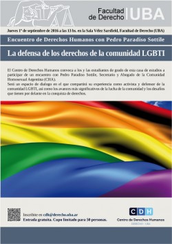 Encuentro de Derechos Humanos con Pedro Paradiso Sottile: La defensa de los derechos de la comunidad LGBTI