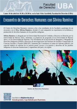 Encuentro de Derechos Humanos con  Silvina Ramírez