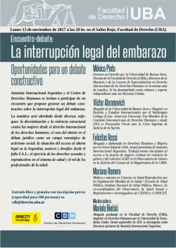 Encuentro-debate "La interrupción legal del embarazo. Oportunidades para un debate constructivo"