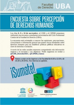 Encuesta sobre percepción de derechos humanos