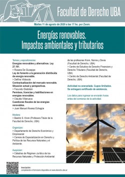 Energías renovables. Impactos ambientales y tributarios
