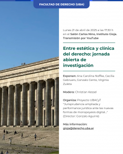 Entre estética y clínica del derecho: jornada abierta de investigación