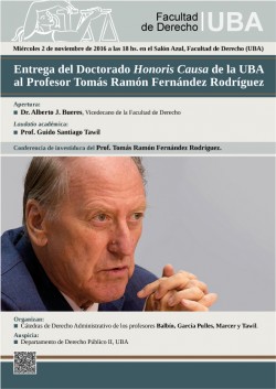 Entrega del Doctorado Honoris Causa de la UBA al Profesor Tomás Ramón Fernández Rodríguez