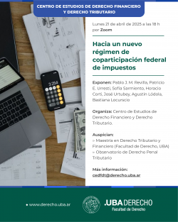 Hacia un nuevo régimen de coparticipación federal de impuestos