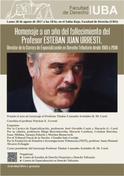 Homenaje a un año del fallecimiento del  profesor Esteban Juan Urresti