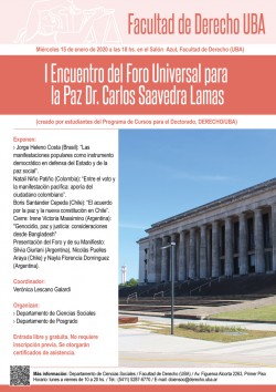 I Encuentro del Foro Universal para la Paz Dr. Carlos Saavedra Lamas - (Segundo día)