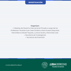 I Jornadas Intercátedras de Derecho Internacional Privado