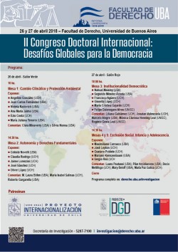 II Congreso Doctoral Internacional: Desafíos Globales para la Democracia