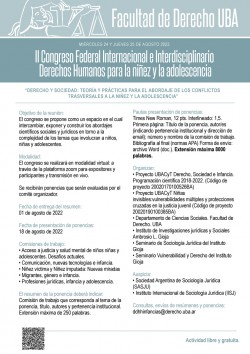 II Congreso Federal Internacional e Interdisciplinario sobre Derechos Humanos para la niñez y la adolescencia 