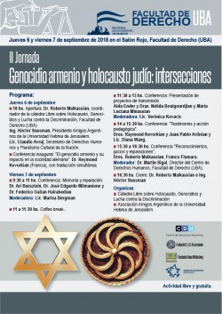 II Jornada: Genocidio armenio y holocausto: intersecciones