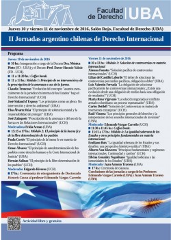 II Jornadas argentino chilenas de Derecho Internacional