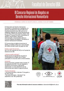 III Concurso Regional de Alegatos y Simulación en Derecho Internacional Humanitario