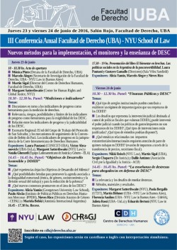 III Conferencia Anual Facultad de Derecho (UBA) - NYU School of Law