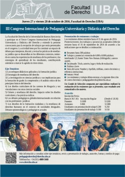 III Congreso Internacional de Pedagogía Universitaria y Didáctica del Derecho