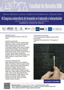 III Congreso universitario de formación en traducción e interpretación