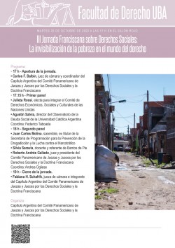 III Jornada Franciscana sobre Derechos Sociales: La invisibilización de la pobreza en el mundo del derecho