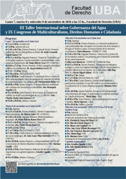 III Taller Internacional sobre Gobernanza del Agua y IX Congresso de Multiculturalismo, Direitos Humanos e Cidadania