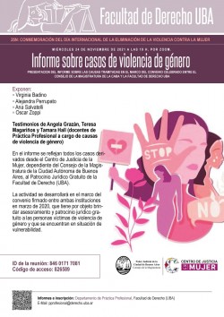 Informe sobre casos de violencia de género