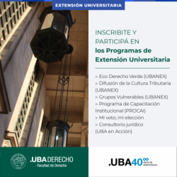 Inscribite y participÃ¡ en los programas de extensiÃ³n universitaria