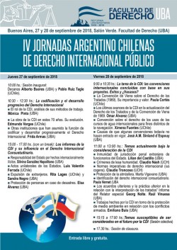 IV Jornadas argentino chilenas de Derecho Internacional Público