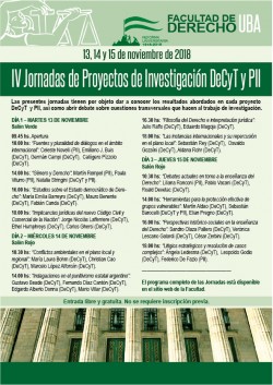 IV Jornadas de Proyectos de Investigación DeCyT y PII