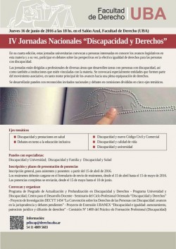 IV Jornadas Nacionales "Discapacidad y Derechos"
