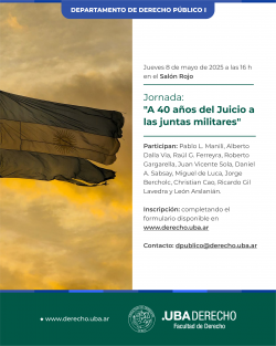 Jornada: "A 40 años del Juicio a las juntas militares"