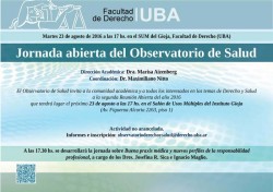 Jornada abierta del Observatorio de Salud