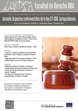 Jornada: Aspectos controvertidos de la ley 27.430. Jurisprudencia