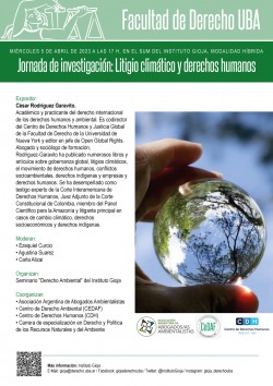 Jornada de investigación: Litigio climático y derechos humanos