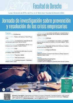 Jornada de investigación sobre prevención y resolución de las crisis empresarias