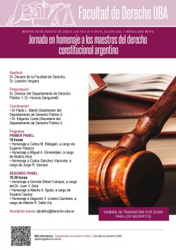 Jornada en homenaje a los maestros del derecho constitucional argentino