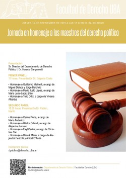 Jornada en homenaje a los maestros del derecho político