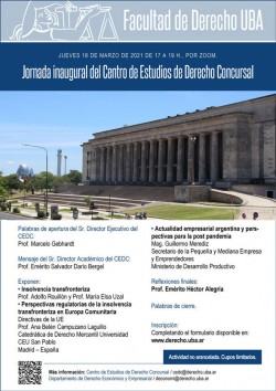 Jornada inaugural del Centro de Estudios de Derecho Concursal