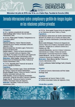 Jornada internacional sobre <i>compliance</i> y gestión de riesgos legales en las relaciones público-privadas