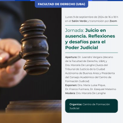 Jornada: Juicio en ausencia. Reflexiones y desafíos para el Poder Judicial