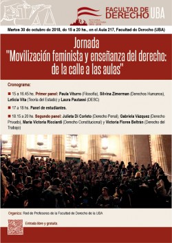 Jornada "Movilización feminista y enseñanza del derecho: de la calle a las aulas"