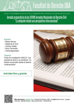 Jornada preparatoria de las XXVIII Jornadas Nacionales de Derecho Civil. "La adopción desde una perspectiva interseccional"