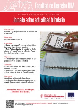 Jornada sobre actualidad tributaria - Agosto 2021