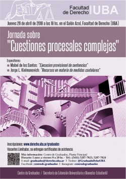 Jornada sobre "Cuestiones procesales complejas"