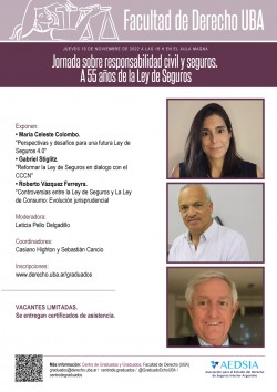 Jornada sobre responsabilidad civil y seguros. A 55 años de la Ley de Seguros 