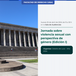 Jornada sobre violencia sexual con perspectiva de género (Edición I)