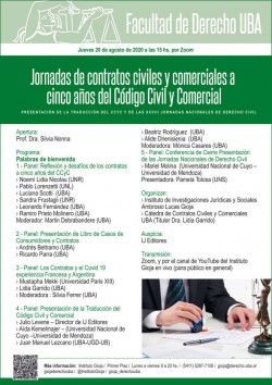 Jornadas de contratos civiles y comerciales a cinco años del Código Civil y Comercial