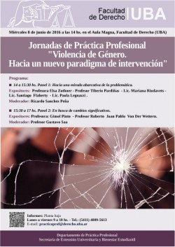 Jornadas de Práctica Profesional "Violencia de Género. Hacia un nuevo paradigma de intervención"
