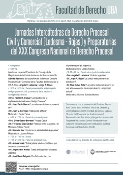 Jornadas Intercátedras de Derecho Procesal Civil y Comercial (Ledesma - Rojas) y Preparatorias del XXX Congreso Nacional de Derecho Procesal