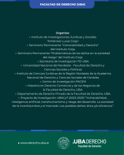 Jornadas Preparatorias de las XXX Jornadas Nacionales de Derecho Civil Parte general - Contratos - Derecho de familia - Derecho Internacional Privado - Interdisciplina - Enseñanza del Derecho