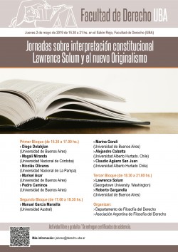 Jornadas sobre interpretación constitucional. Lawrence Solum y el nuevo Originalismo