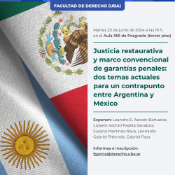 Justicia restaurativa y marco convencional de garantías penales: dos temas actuales para un contrapunto entre Argentina y México